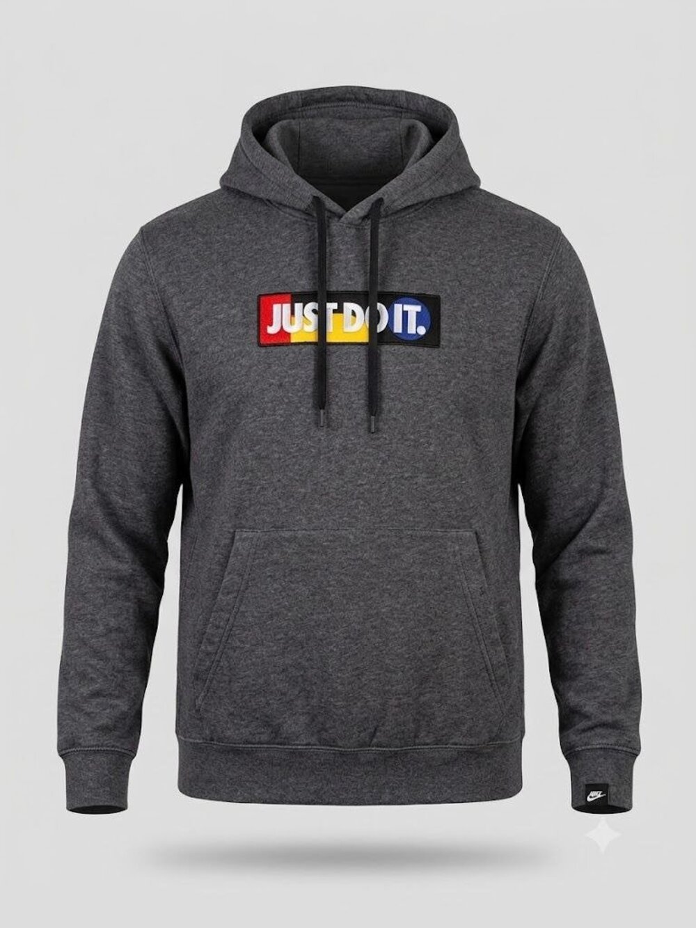 Nike Gray Hoodie Sweatshirt Small Beautifully Embroidered Pullover Unisex